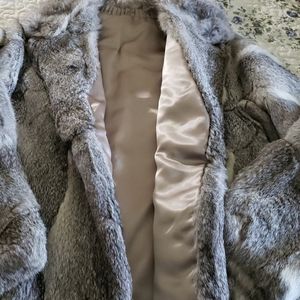 Rabbit fur jacket/vintage/custom made